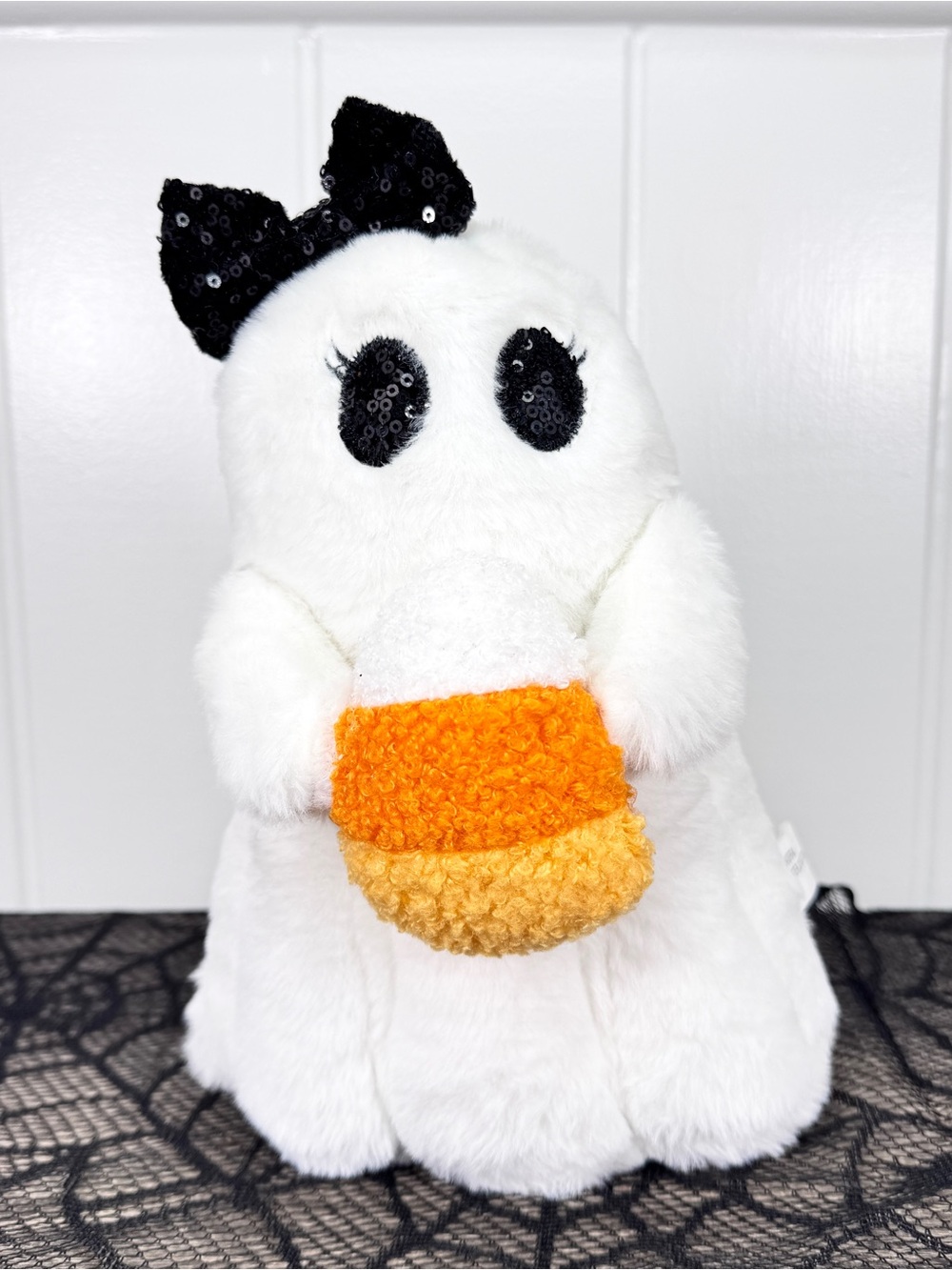NEW Ghost with Candy Corn Halloween Plush